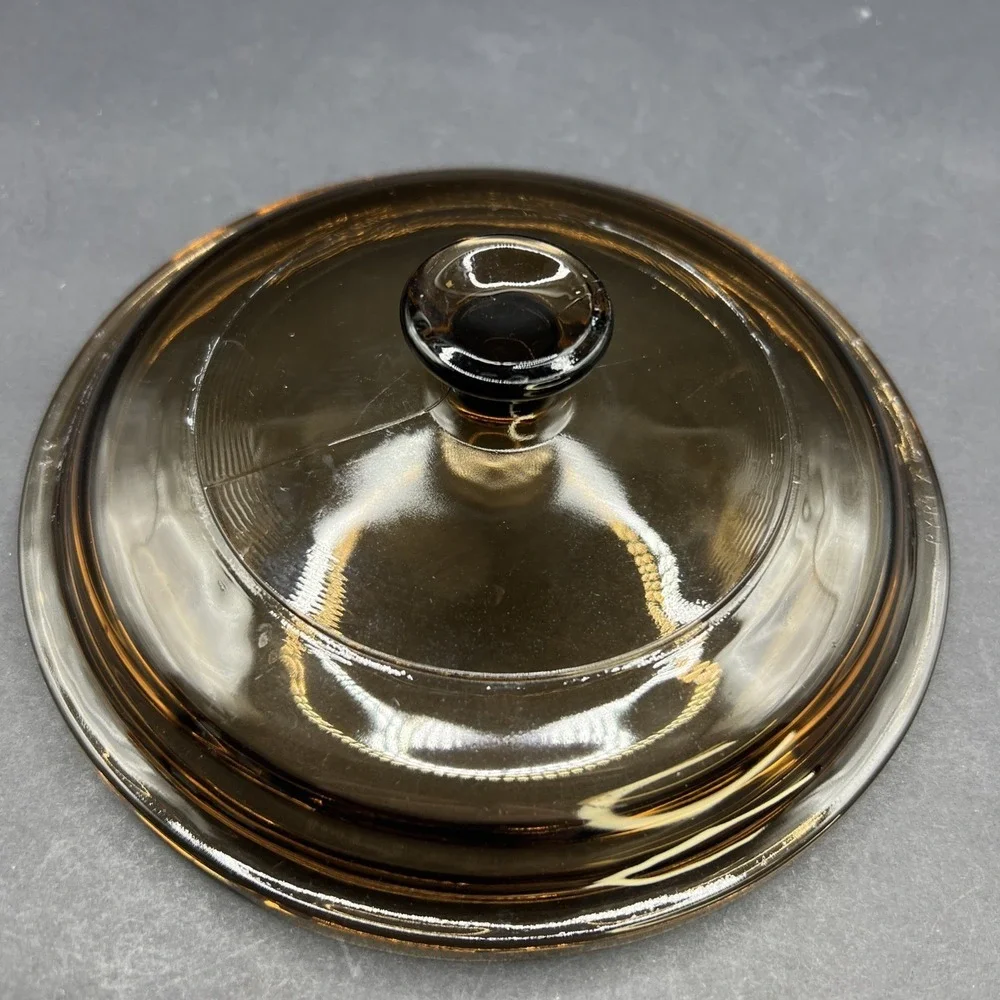 Pyrex Corning Ware Visions P81C Amber Replacement Glass Lid 6